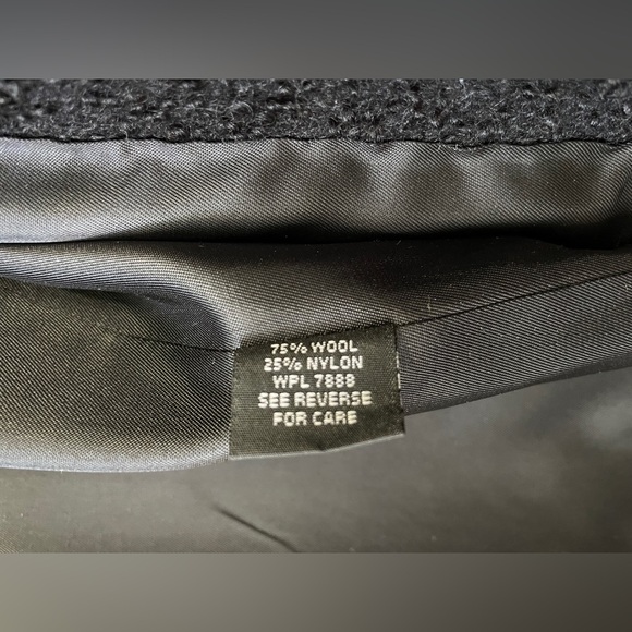 Bromley Collection Women's Size 14 Black Lined Wool Blend Long Coat EUC - Picture 6 of 7